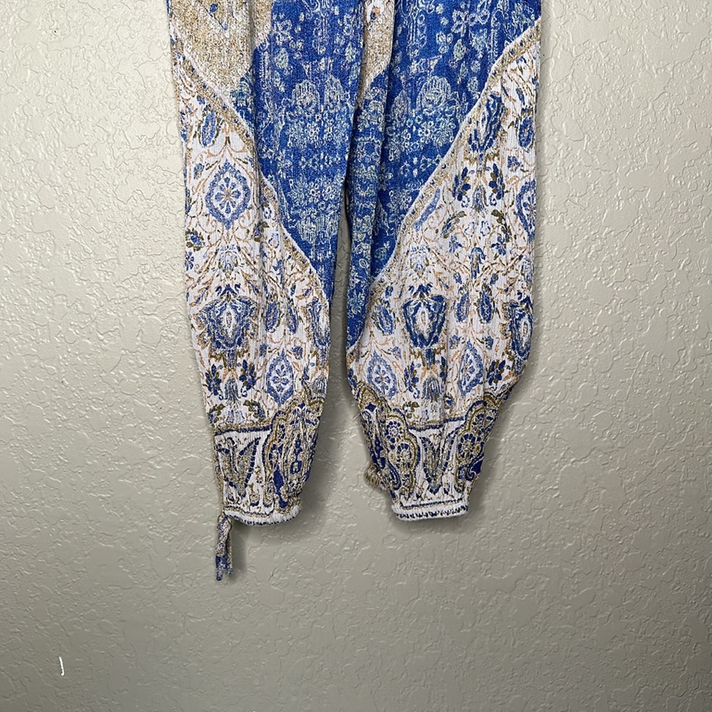 Free people begonia balloon harem pants icy blue combo - Picture 8 of 10
